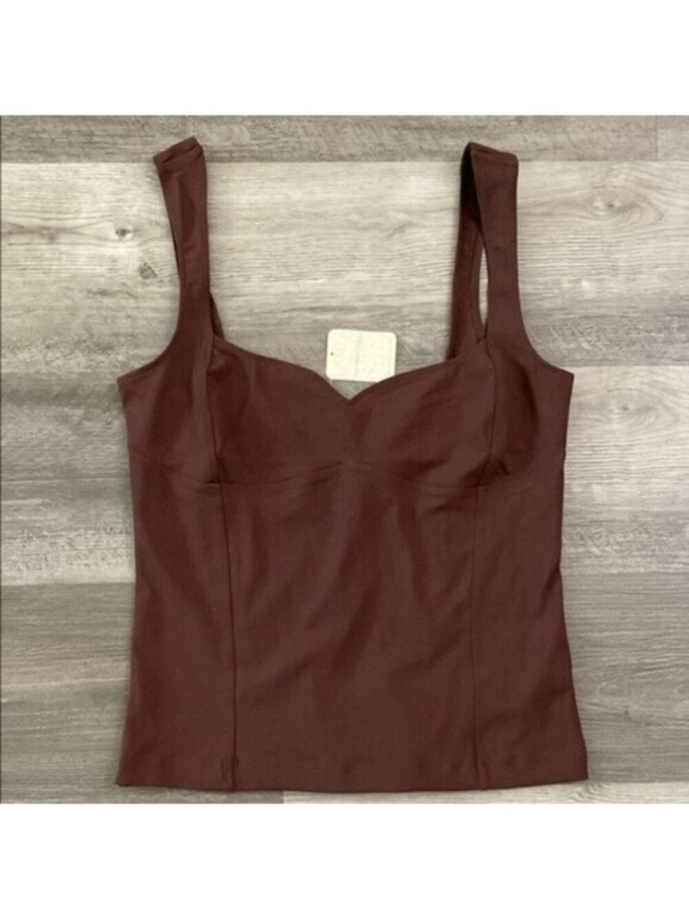 Intimately Free People NEW Somewhere Sometime Cami Tank Brown Chicory Sz Medium